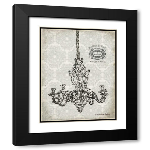 Vintage Chandelier II Black Modern Wood Framed Art Print with Double Matting by Babbitt, Gwendolyn