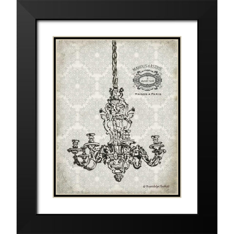 Vintage Chandelier II Black Modern Wood Framed Art Print with Double Matting by Babbitt, Gwendolyn