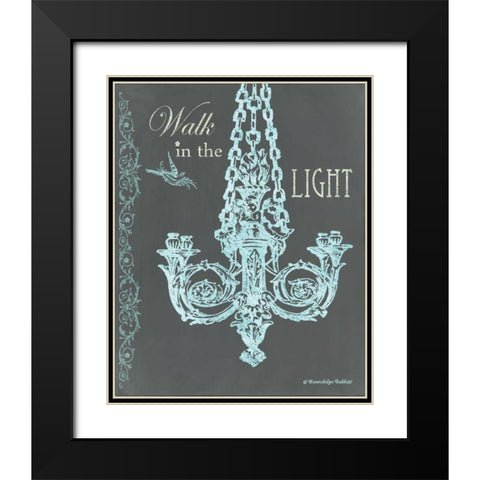 Chandelier Light I Black Modern Wood Framed Art Print with Double Matting by Babbitt, Gwendolyn