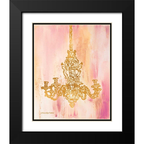 Pink and Gold I Black Modern Wood Framed Art Print with Double Matting by Babbitt, Gwendolyn