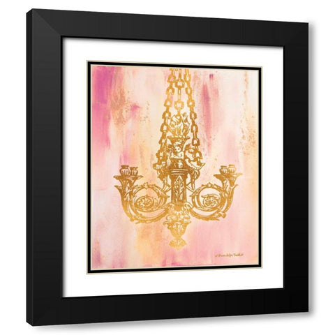 Pink and Gold II Black Modern Wood Framed Art Print with Double Matting by Babbitt, Gwendolyn