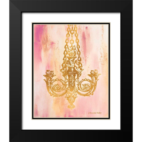 Pink and Gold II Black Modern Wood Framed Art Print with Double Matting by Babbitt, Gwendolyn