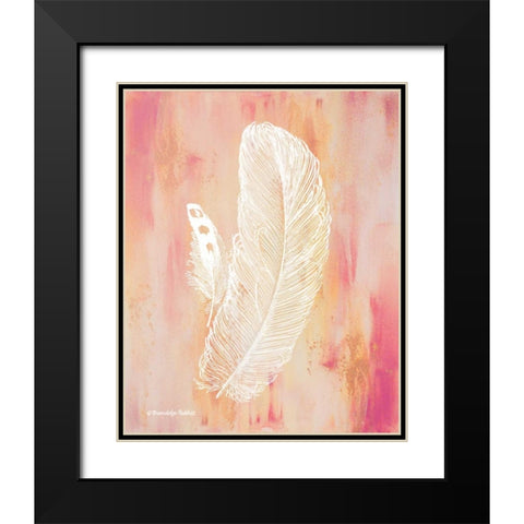 Whimsical Feathers I Black Modern Wood Framed Art Print with Double Matting by Babbitt, Gwendolyn
