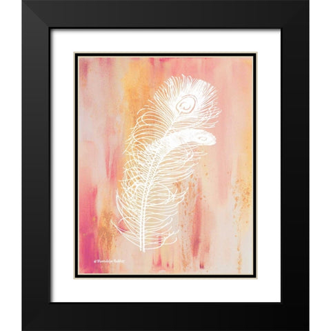 Whimsical Feathers II Black Modern Wood Framed Art Print with Double Matting by Babbitt, Gwendolyn