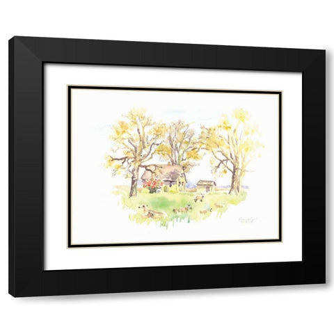 Janes Barn II Black Modern Wood Framed Art Print with Double Matting by Babbitt, Gwendolyn