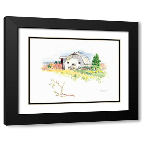 Rigefield Barn I Black Modern Wood Framed Art Print with Double Matting by Babbitt, Gwendolyn
