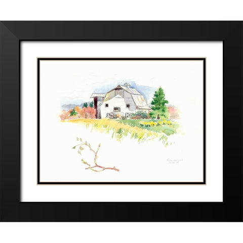 Rigefield Barn I Black Modern Wood Framed Art Print with Double Matting by Babbitt, Gwendolyn
