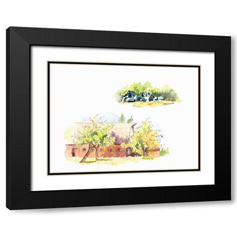 Ridgefield Barn II Black Modern Wood Framed Art Print with Double Matting by Babbitt, Gwendolyn