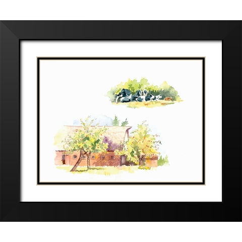 Ridgefield Barn II Black Modern Wood Framed Art Print with Double Matting by Babbitt, Gwendolyn