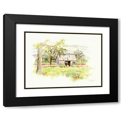 Dougs Shed Black Modern Wood Framed Art Print with Double Matting by Babbitt, Gwendolyn