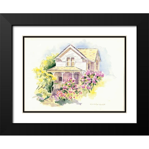 Lilac Farm Black Modern Wood Framed Art Print with Double Matting by Babbitt, Gwendolyn