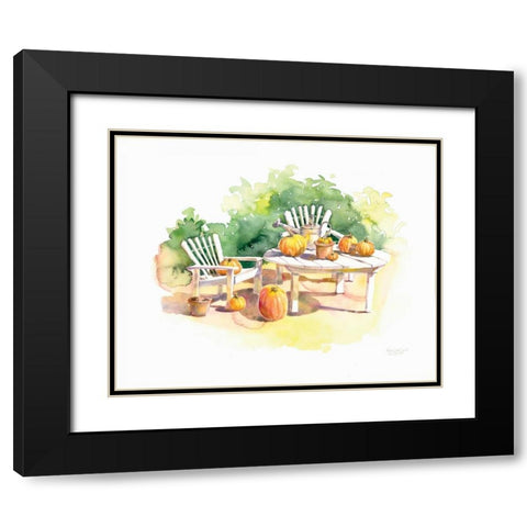 Filoli Pumpkins Black Modern Wood Framed Art Print with Double Matting by Babbitt, Gwendolyn