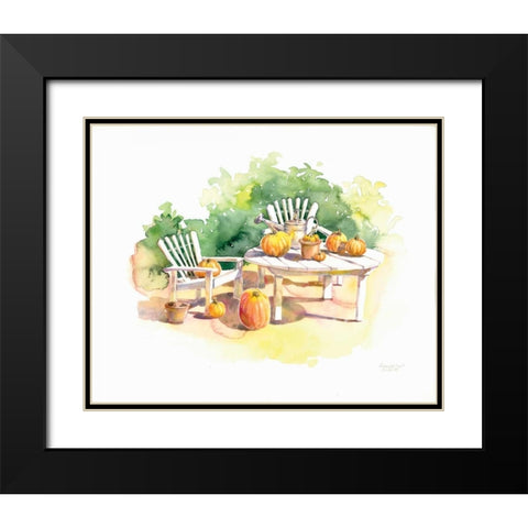 Filoli Pumpkins Black Modern Wood Framed Art Print with Double Matting by Babbitt, Gwendolyn