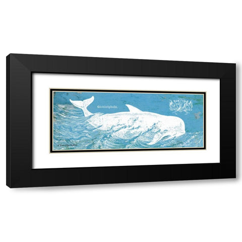 Caribbean Whale I Black Modern Wood Framed Art Print with Double Matting by Babbitt, Gwendolyn