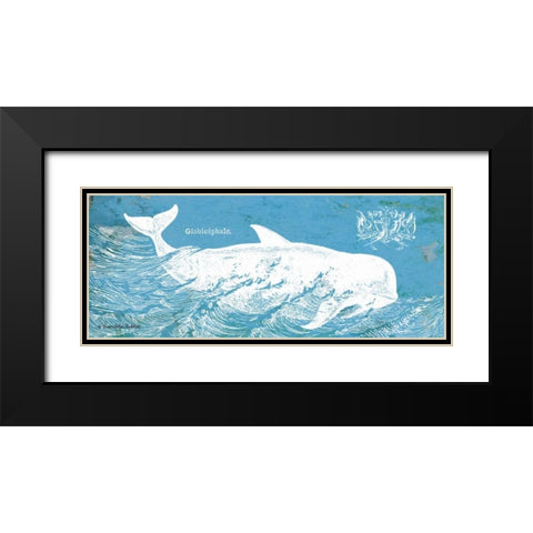 Caribbean Whale I Black Modern Wood Framed Art Print with Double Matting by Babbitt, Gwendolyn