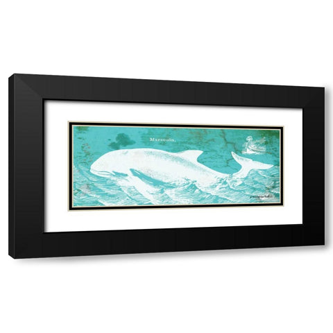 Caribbean Whale II Black Modern Wood Framed Art Print with Double Matting by Babbitt, Gwendolyn