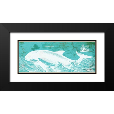 Caribbean Whale II Black Modern Wood Framed Art Print with Double Matting by Babbitt, Gwendolyn