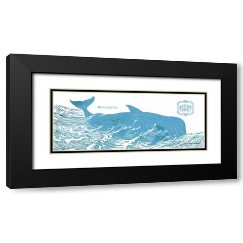 Whale on White I Black Modern Wood Framed Art Print with Double Matting by Babbitt, Gwendolyn