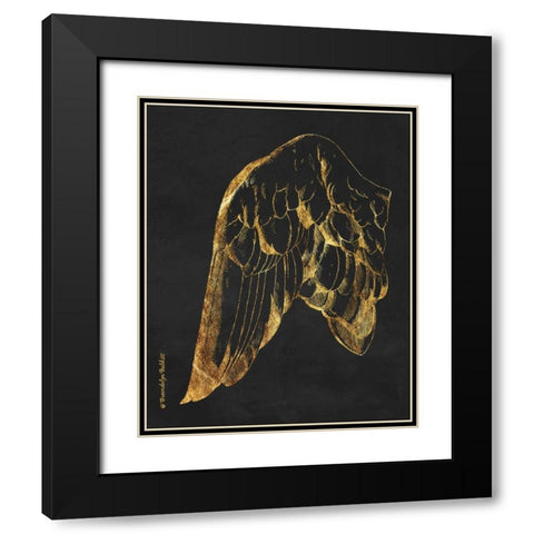 Gold Wing I Black Modern Wood Framed Art Print with Double Matting by Babbitt, Gwendolyn