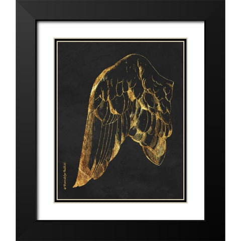 Gold Wing I Black Modern Wood Framed Art Print with Double Matting by Babbitt, Gwendolyn