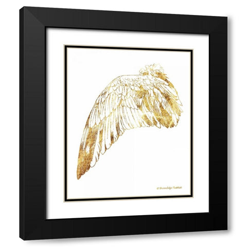 Gold Wing III Black Modern Wood Framed Art Print with Double Matting by Babbitt, Gwendolyn