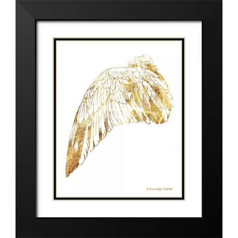 Gold Wing III Black Modern Wood Framed Art Print with Double Matting by Babbitt, Gwendolyn