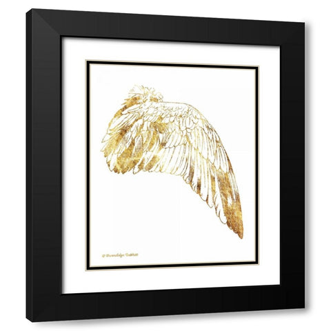 Gold Wing IV Black Modern Wood Framed Art Print with Double Matting by Babbitt, Gwendolyn