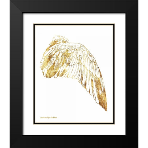 Gold Wing IV Black Modern Wood Framed Art Print with Double Matting by Babbitt, Gwendolyn