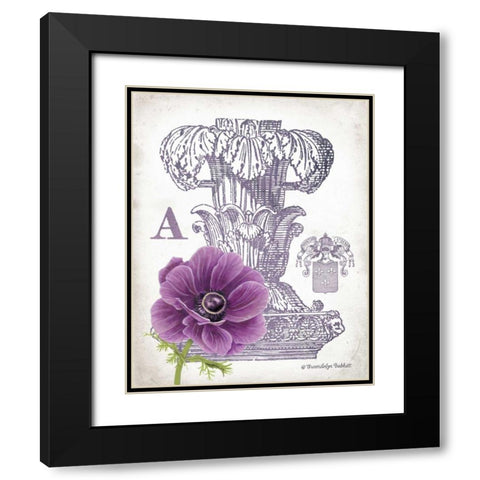 Column and Flower A Black Modern Wood Framed Art Print with Double Matting by Babbitt, Gwendolyn