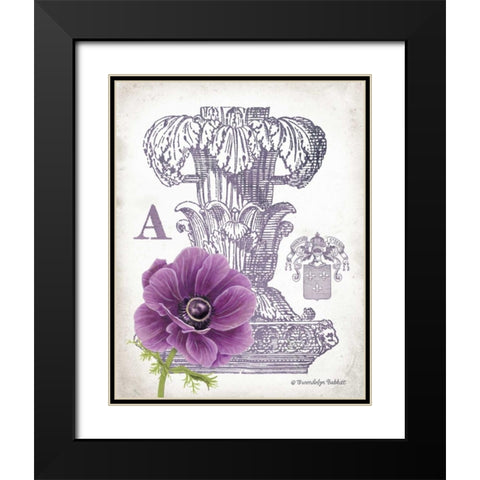 Column and Flower A Black Modern Wood Framed Art Print with Double Matting by Babbitt, Gwendolyn