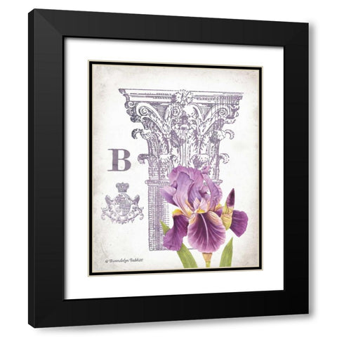 Column and Flower B Black Modern Wood Framed Art Print with Double Matting by Babbitt, Gwendolyn