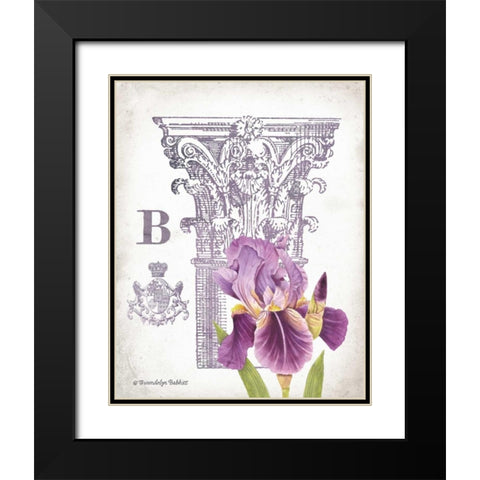 Column and Flower B Black Modern Wood Framed Art Print with Double Matting by Babbitt, Gwendolyn