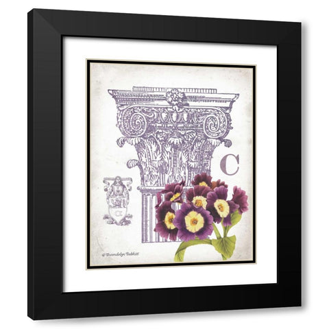 Column and Flower C Black Modern Wood Framed Art Print with Double Matting by Babbitt, Gwendolyn