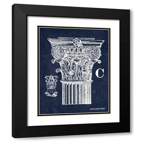 White Column C Black Modern Wood Framed Art Print with Double Matting by Babbitt, Gwendolyn