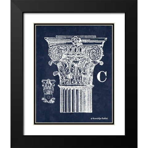 White Column C Black Modern Wood Framed Art Print with Double Matting by Babbitt, Gwendolyn