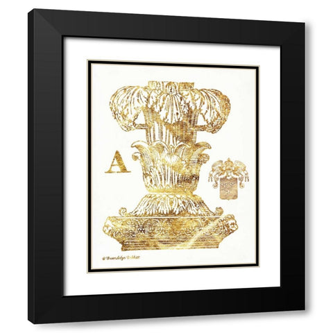 Gold Column A Black Modern Wood Framed Art Print with Double Matting by Babbitt, Gwendolyn