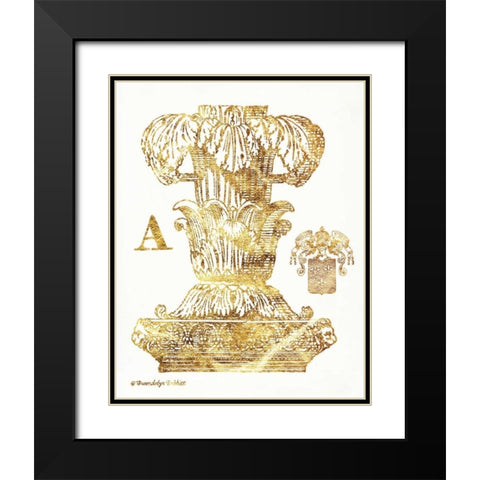 Gold Column A Black Modern Wood Framed Art Print with Double Matting by Babbitt, Gwendolyn