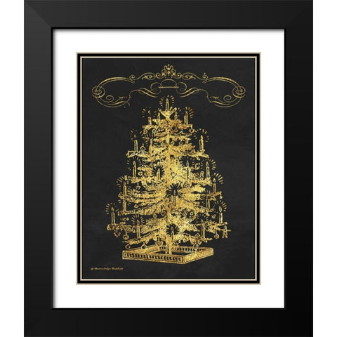Gold Tree I Black Modern Wood Framed Art Print with Double Matting by Babbitt, Gwendolyn