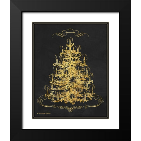 Gold Tree II Black Modern Wood Framed Art Print with Double Matting by Babbitt, Gwendolyn