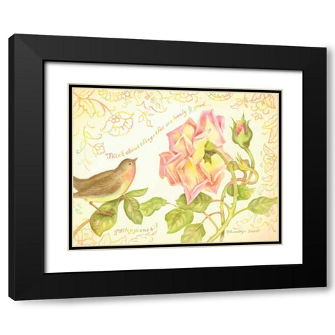 Think Black Modern Wood Framed Art Print with Double Matting by Babbitt, Gwendolyn
