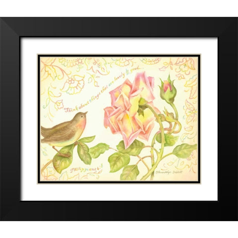 Think Black Modern Wood Framed Art Print with Double Matting by Babbitt, Gwendolyn