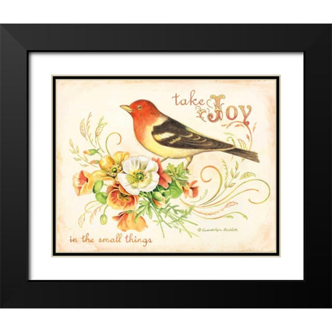 Bird Joy Black Modern Wood Framed Art Print with Double Matting by Babbitt, Gwendolyn