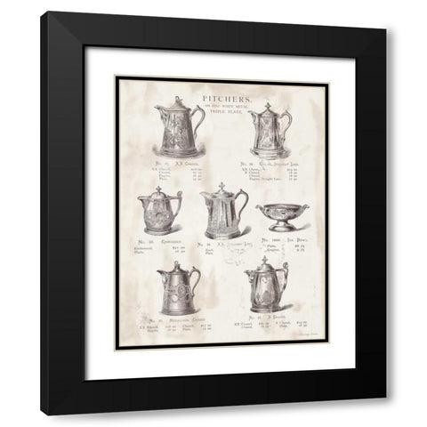 Pitchers Black Modern Wood Framed Art Print with Double Matting by Babbitt, Gwendolyn