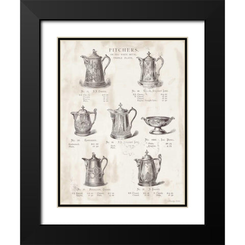 Pitchers Black Modern Wood Framed Art Print with Double Matting by Babbitt, Gwendolyn