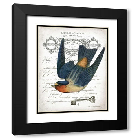 French Swallow I Black Modern Wood Framed Art Print with Double Matting by Babbitt, Gwendolyn