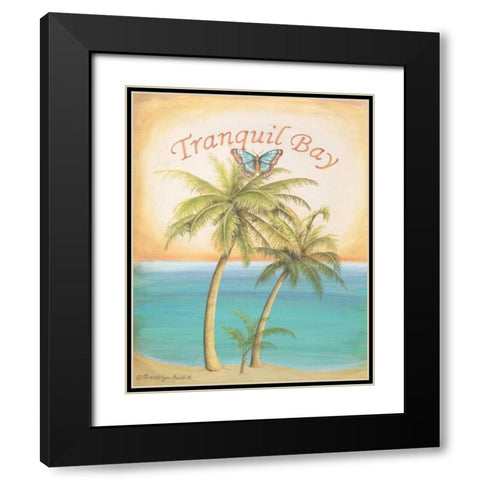 Tranquil Bay Black Modern Wood Framed Art Print with Double Matting by Babbitt, Gwendolyn