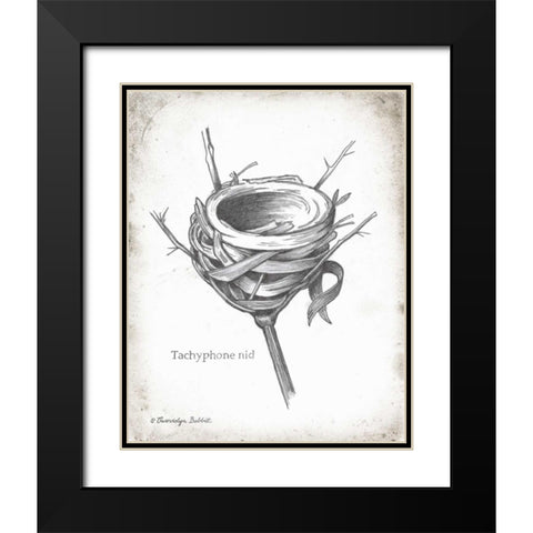 French Bird Nest I Black Modern Wood Framed Art Print with Double Matting by Babbitt, Gwendolyn