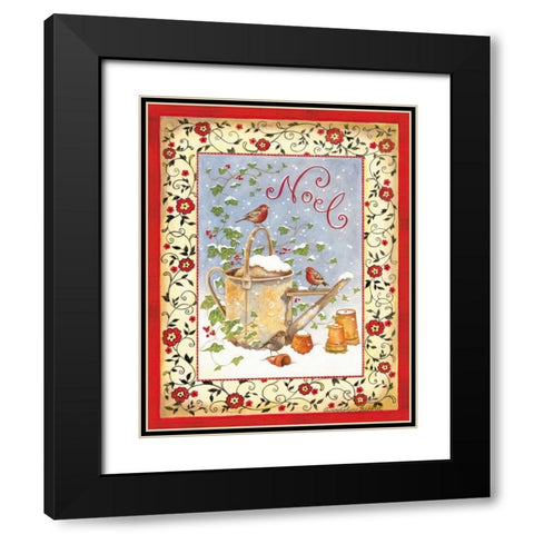 Noel Black Modern Wood Framed Art Print with Double Matting by Babbitt, Gwendolyn