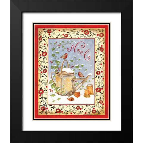 Noel Black Modern Wood Framed Art Print with Double Matting by Babbitt, Gwendolyn