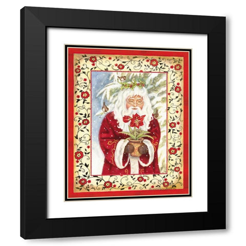 Father Christmas Black Modern Wood Framed Art Print with Double Matting by Babbitt, Gwendolyn